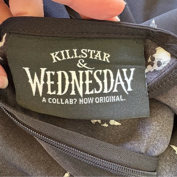 Killstar X Wednesday Addams Little Storm Cloud Pinafore Dress- 2XL- DESCRIPTION - Picture 5 of 8